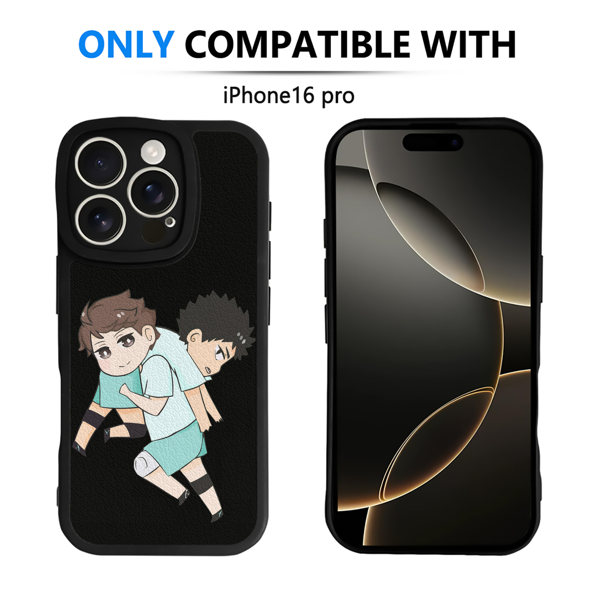 （画像用） ハイキュー!! Haikyu!! 【iPhone 16シリーズ対応】シリコンスマホケース（レザー調） 材質：シリコン